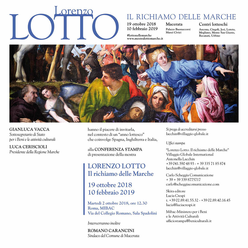Invito Mostra Lorenzo Lotto 2 Ottobre