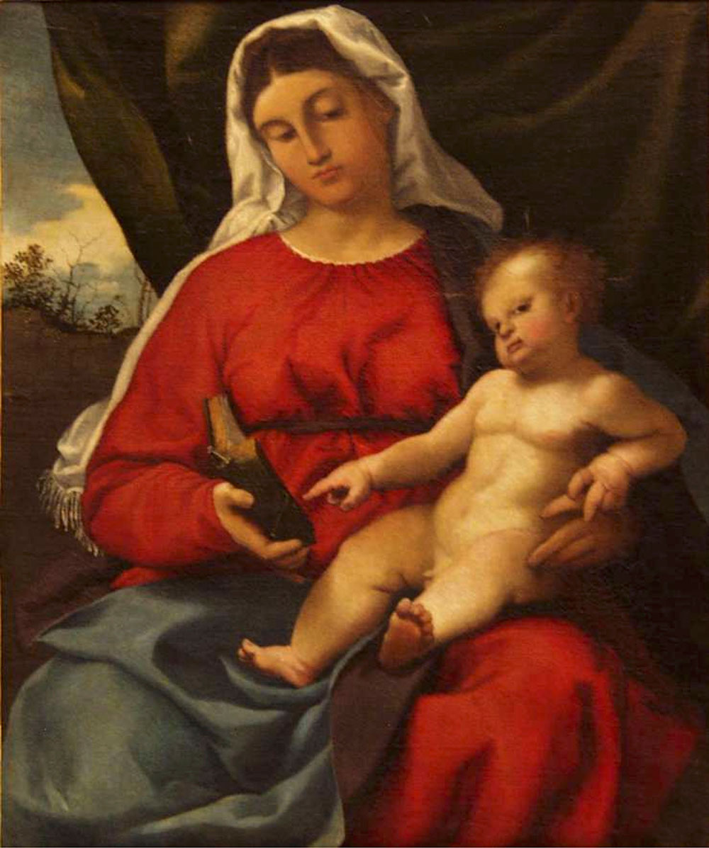 Lorenzo Lotto Madonna col bambino, 1526 - 1529 ca. Olio su tela, 60 x 50 cm Roma, Segretariato Generale della Presidenza della Repubblica